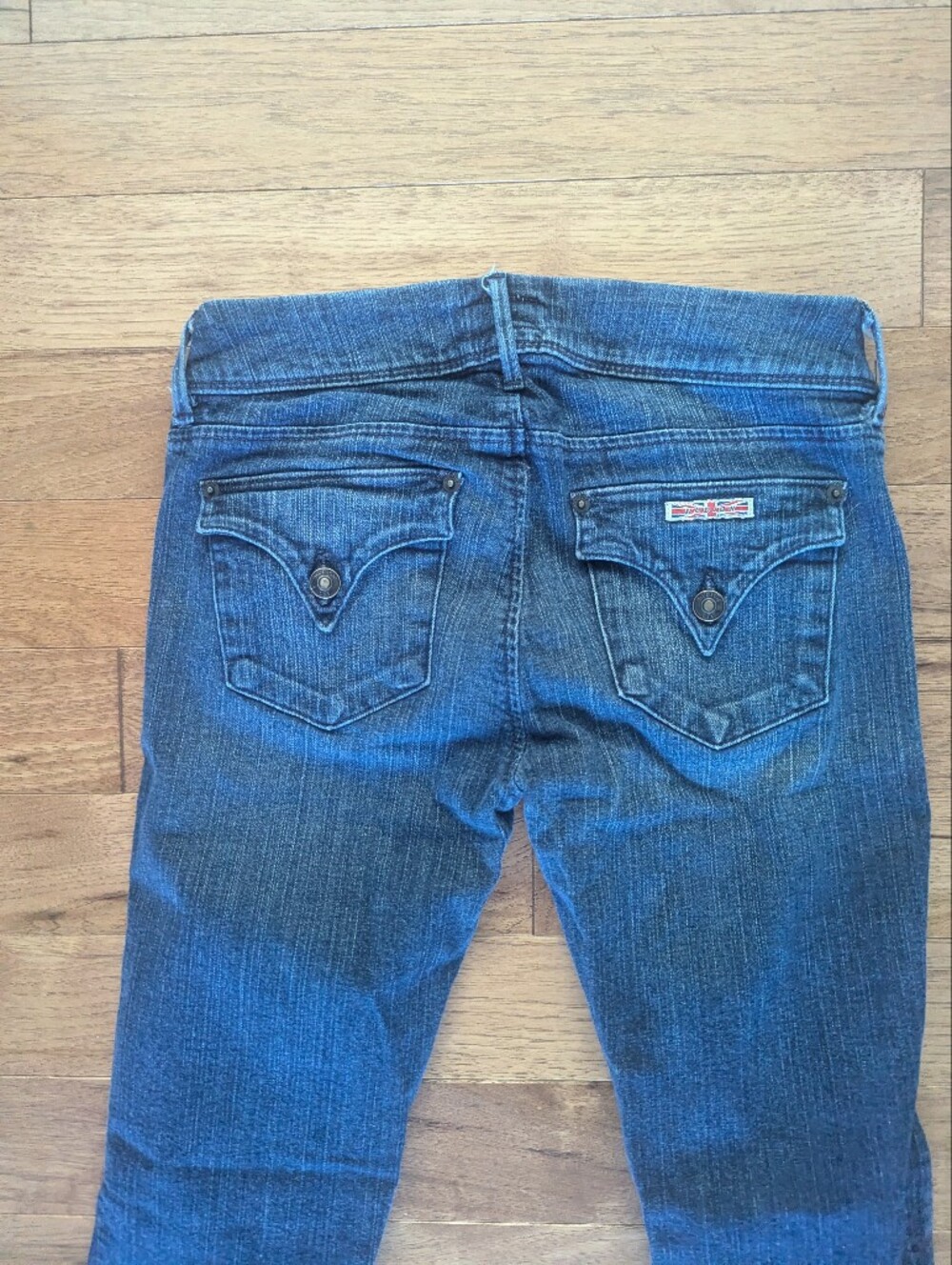 Hudson Jeans Women's 27 Dark Wash Flap Pocket Straight Leg Low Rise Y2K